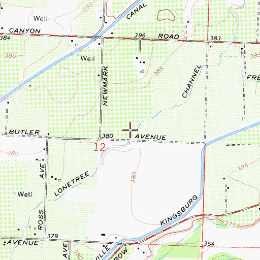Topographic Map of Lonetree Channel, CA
