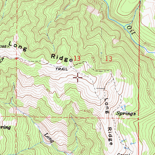 Topographic Map of Long Ridge, CA