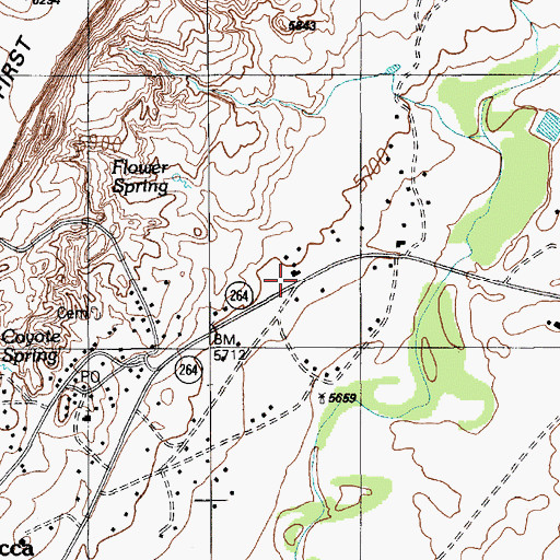 Topographic Map of Polacca Trading Post, AZ