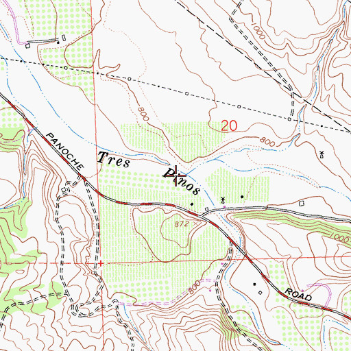 Topographic Map of Los Muertos Creek, CA