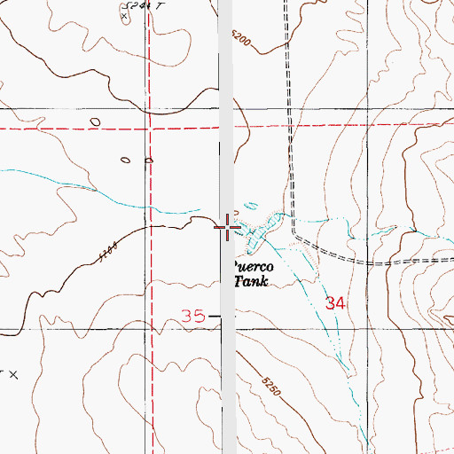 Topographic Map of Puerco Tank, AZ