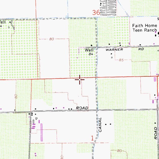 Topographic Map of Lower Lateral Number Three, CA