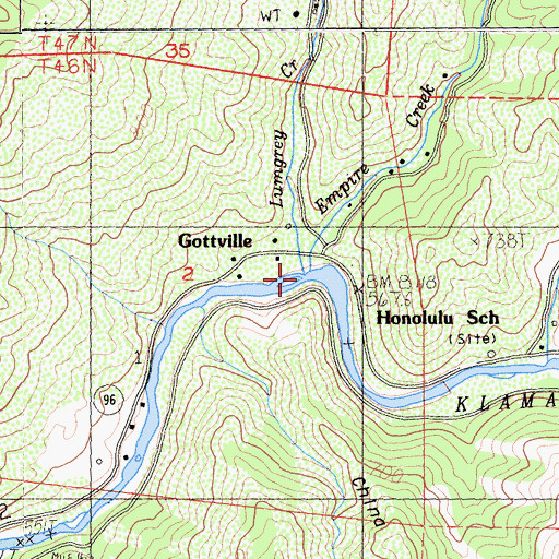 Topographic Map of Lumgrey Creek, CA