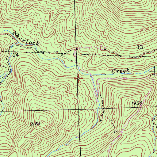 Topographic Map of Lyons Gulch, CA