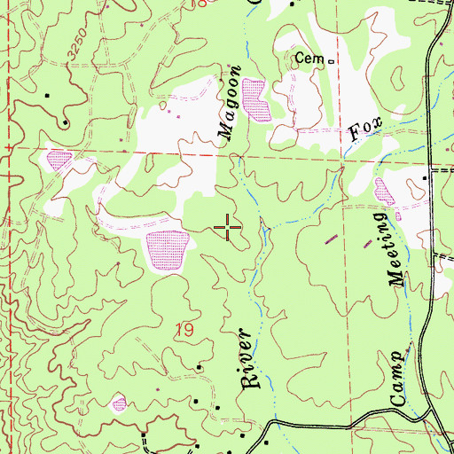 Topographic Map of Magoon Creek, CA