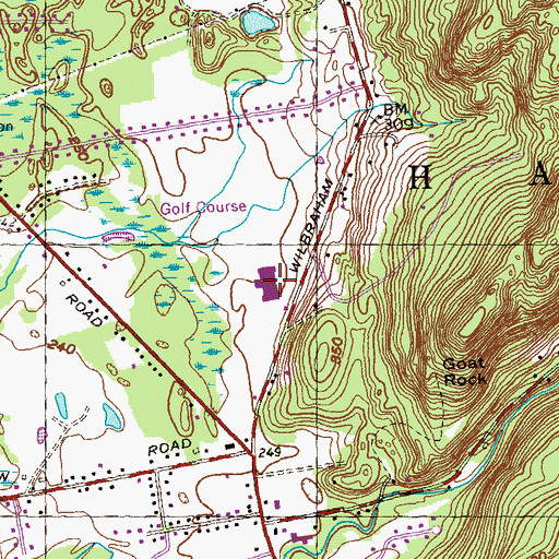 Topographic Map of Emilie Steere Library, MA