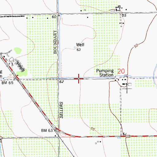 Topographic Map of Main Canal, CA