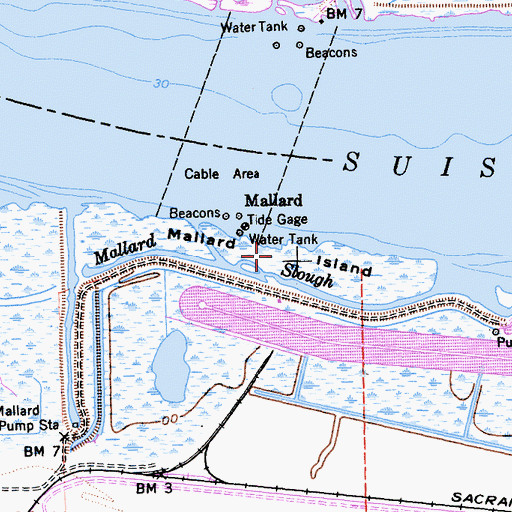 Topographic Map of Mallard Island, CA
