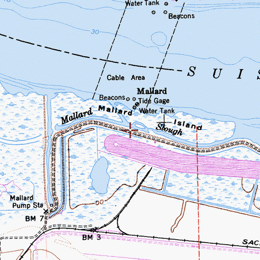 Topographic Map of Mallard Slough, CA