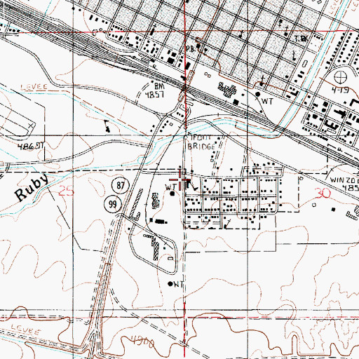 Topographic Map of Roosevelt Elementary School, AZ