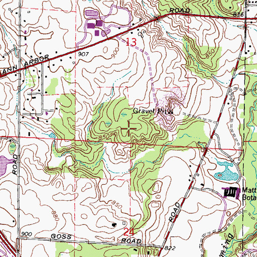 Topographic Map of East Ann Arbor Health Center, MI