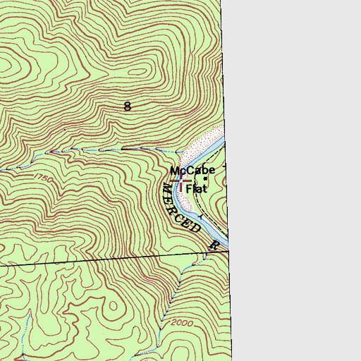Topographic Map of McCabe Flat, CA