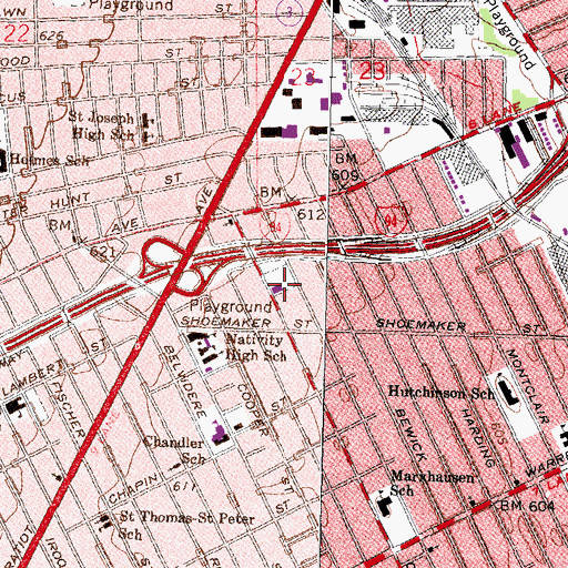 Topographic Map of Eastside Early Learning Center, MI