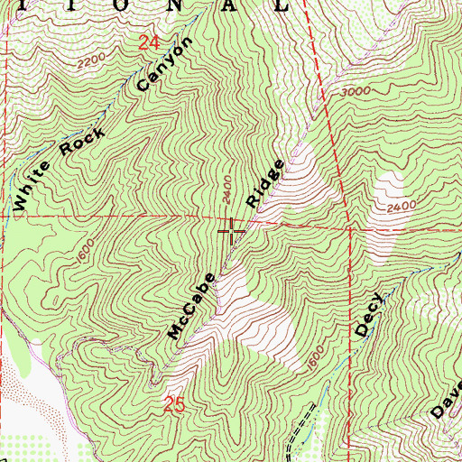 Topographic Map of McCabe Ridge, CA