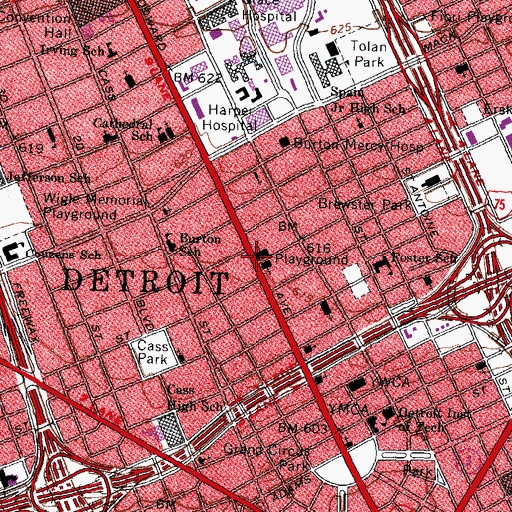 Topographic Map of Ecumenical Theological Seminary, MI