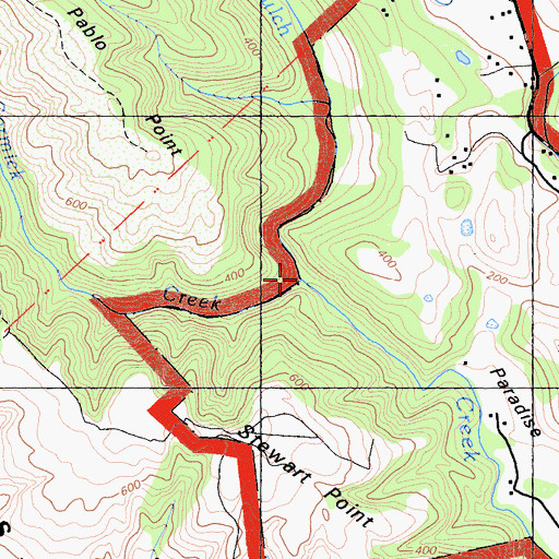 Topographic Map of McCormick Creek, CA