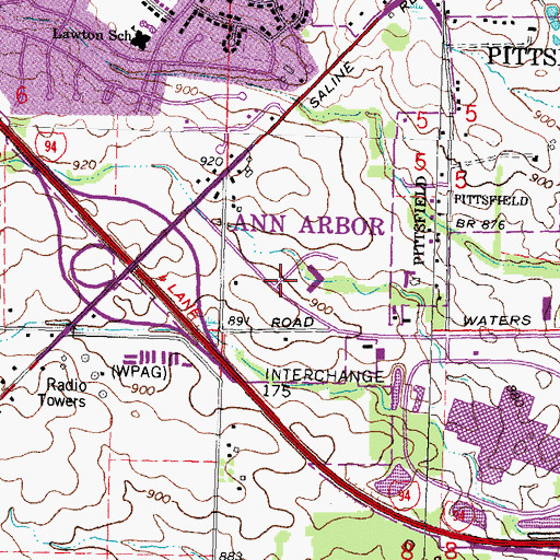 Topographic Map of Eisenhower Medical Building, MI
