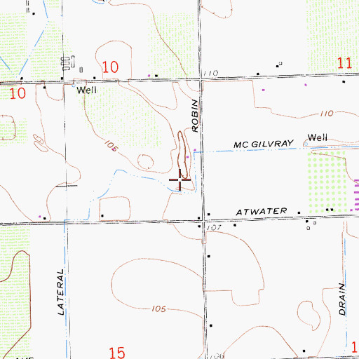 Topographic Map of McGilvray Lateral, CA