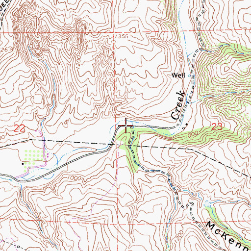 Topographic Map of McKenna Canyon, CA