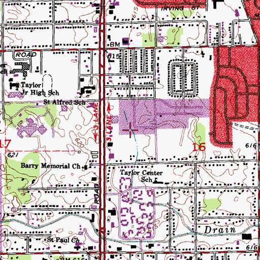 Topographic Map of F and M Shopping Center, MI