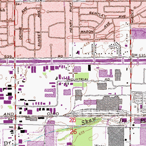 Topographic Map of F and M Shopping Center, MI