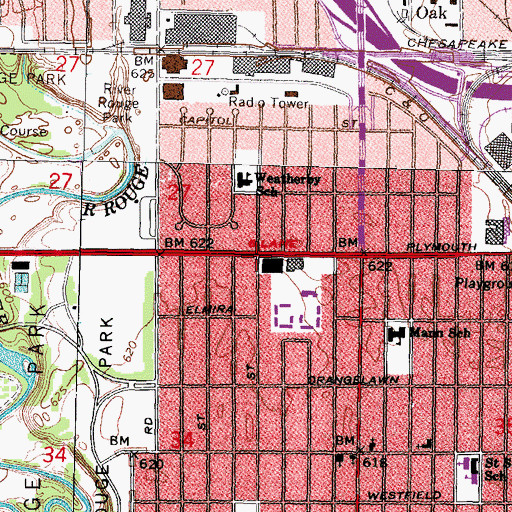 Topographic Map of Faith Redemption Center, MI