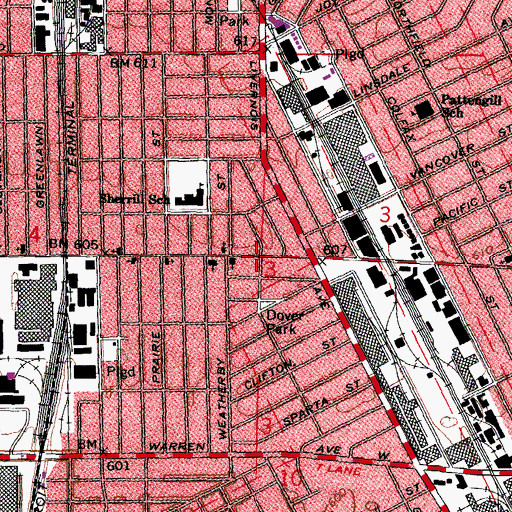 Topographic Map of Faith Temple Missionary Church, MI