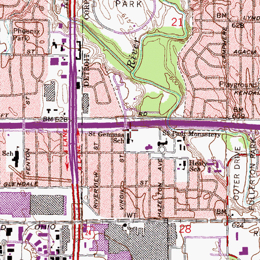 Topographic Map of Far West Early Learning Center, MI