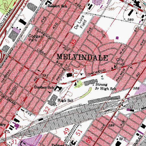 Topographic Map of Farmer Jack Shopping Center, MI