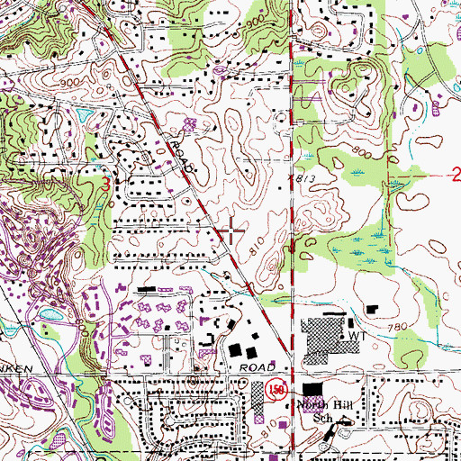 Topographic Map of First Baptist Church of Rochester, MI