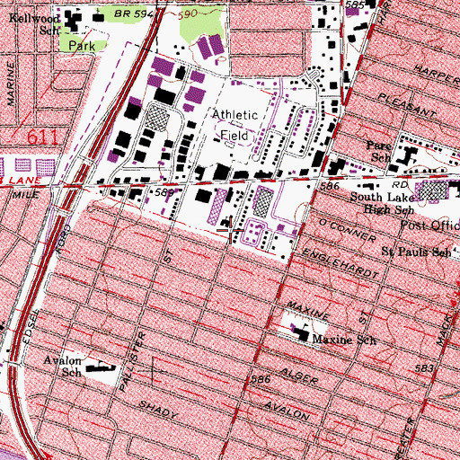 Topographic Map of First Bethany United Church of Christ, MI