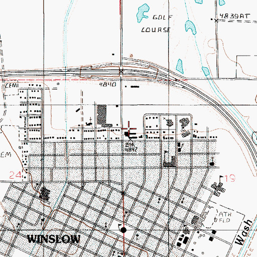 Topographic Map of Saint Josephs Catholic School, AZ