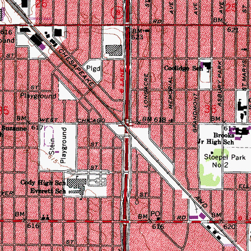 Topographic Map of First Step Academy, MI