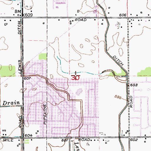 Topographic Map of Floyd Ebeling Elementary School, MI