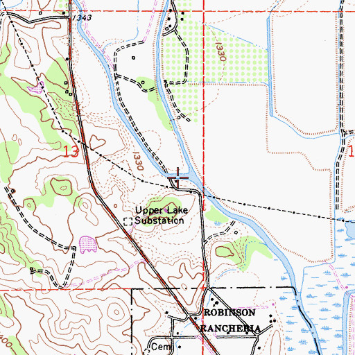 Topographic Map of Middle Creek, CA