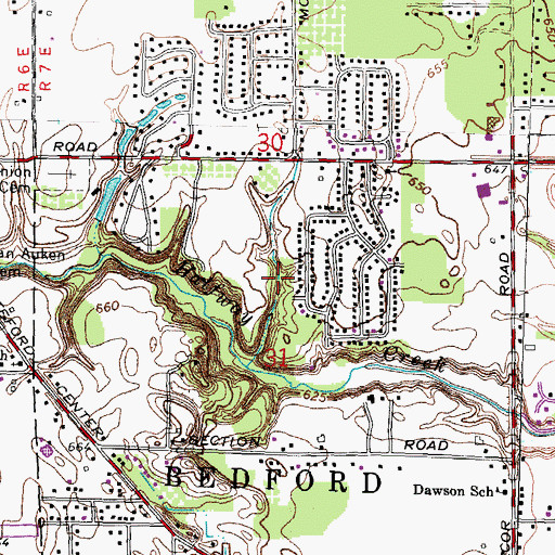 Topographic Map of Foodtown Shopping Center, MI