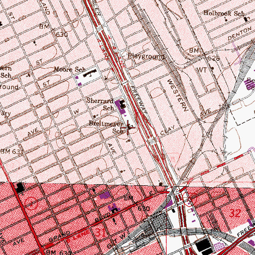 Topographic Map of Foreign Language Immersion School, MI