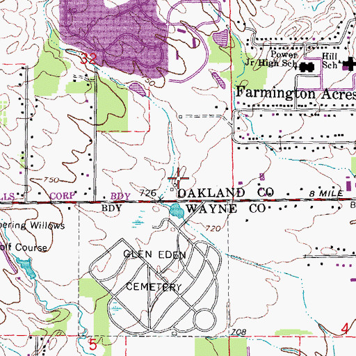 Topographic Map of Founders Sports Park, MI