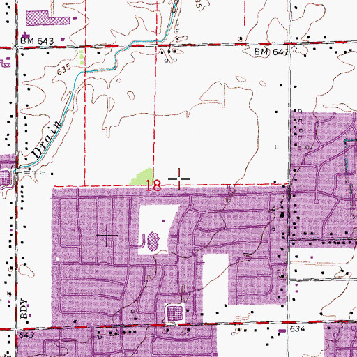 Topographic Map of Frank Jeannette Junior High School, MI