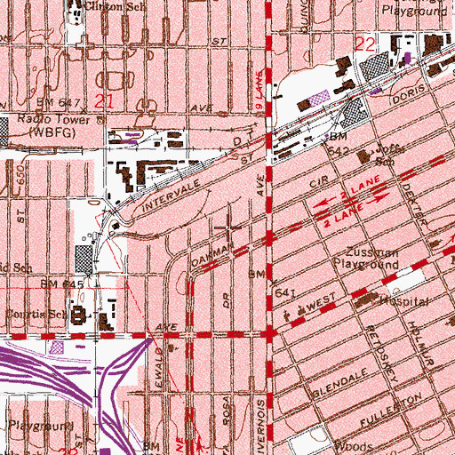 Topographic Map of Garden of Faith Missionary Baptist Church, MI