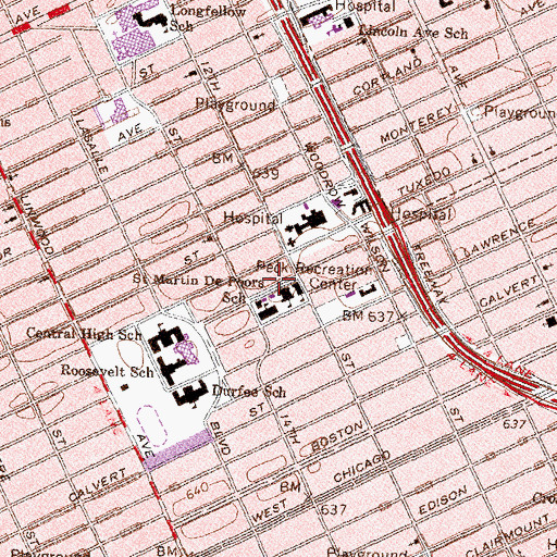 Topographic Map of Genesis House II, MI