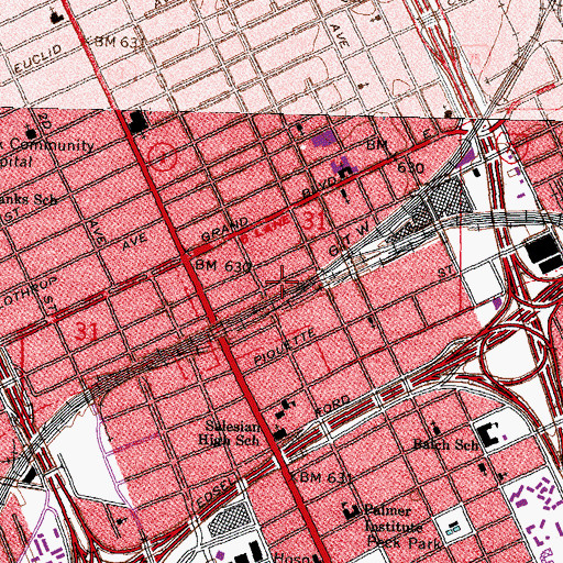 Topographic Map of God's Way Academy, MI