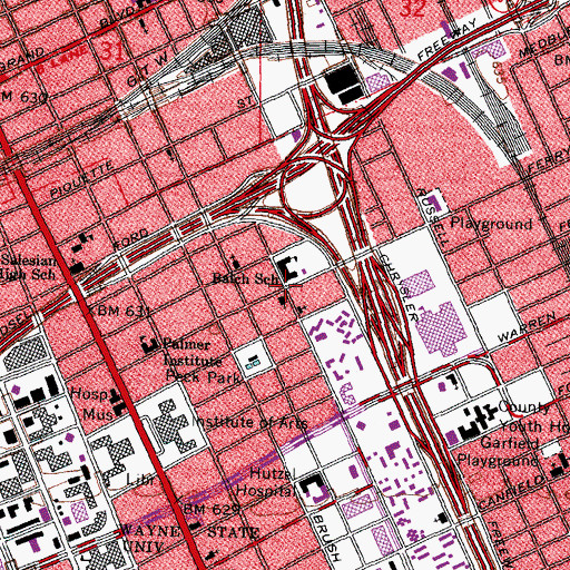 Topographic Map of Golightly Education Center, MI