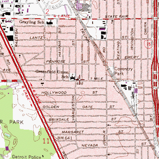 Topographic Map of Goodwill Community Chapel, MI