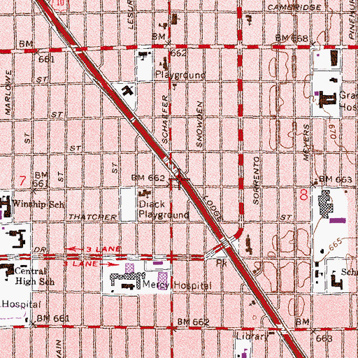 Topographic Map of Grace Dialysis Center, MI