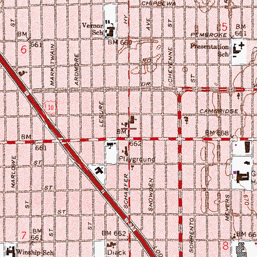 Topographic Map of Greater Emmanuel Institutional Church of God, MI