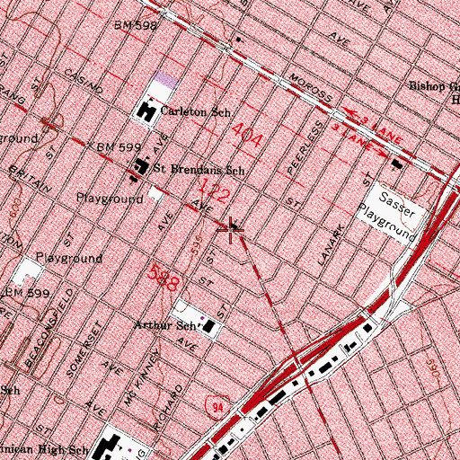 Topographic Map of Greater Future Missionary Baptist Church, MI