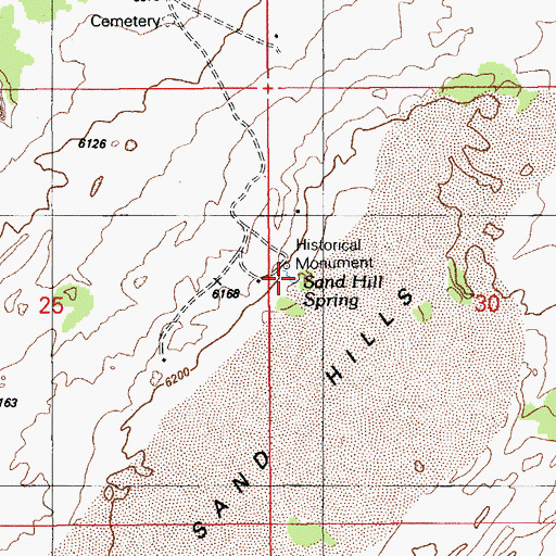 Topographic Map of Sand Hill Spring, AZ