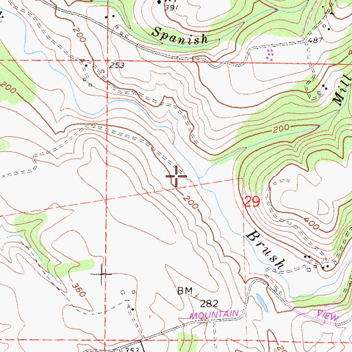 Topographic Map of Mill Creek, CA