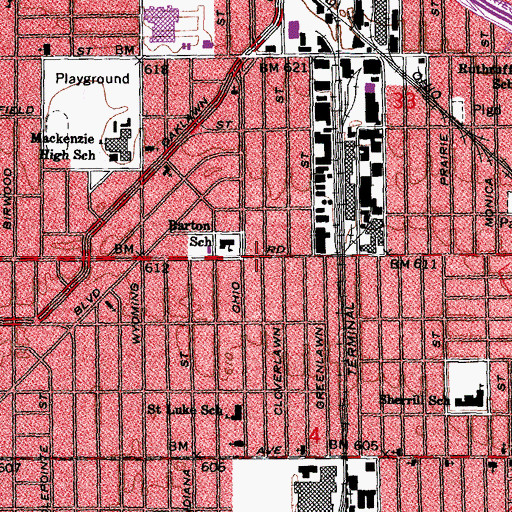 Topographic Map of Greater Ship of Zion Missionary Baptist Church, MI